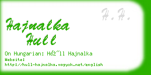 hajnalka hull business card